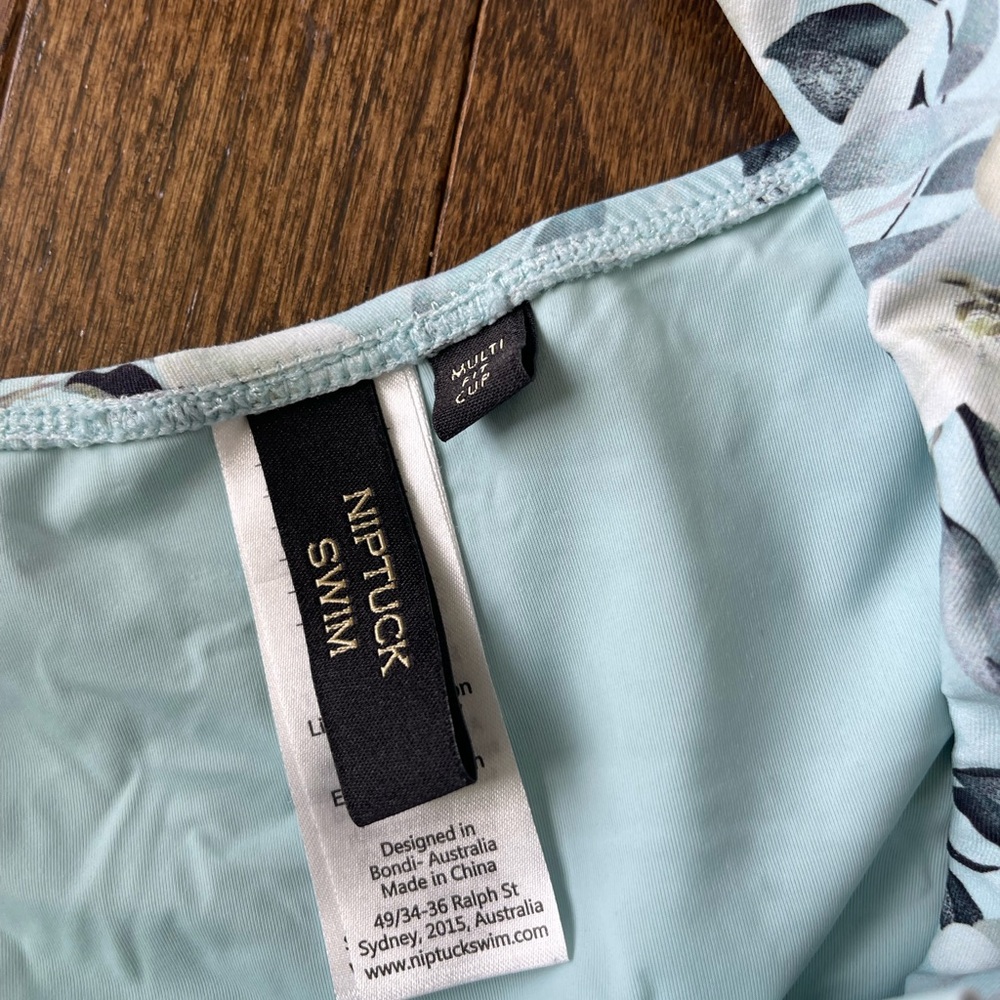 Floral Ruffle One-Piece Swimsuit in Light Blue - Picture 4 of 4